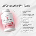 Goodness Lover Inflammation Pro, with 10 Billion CFU for Digestive Support, Curcumin, White Willow bark Extract, Zero fillers, Vegan, 30 Servings