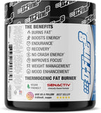 Thermogenic Pre-Workout Energy Powder & Shredding Supplement, Boost Energy Mood & Focus, Sugar Free, Contains Senactiv, Endurance, 300mg Caffeine, N-Acetyl-L-Tyrosine (Bada Bing Blue Cherry)