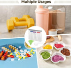 26 Pcs Protein Powder Travel Container Set, Reusable Single-Dose Bags, Portable Supplement Storage Containers, Includes Funnel & Spoon, 2.4 x 6.1 in & 10 x 7.3 x 2 in