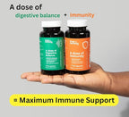 A dose of Digestive Balance-Gut Health Supplement-USDA-Kombucha, 7 Probiotic Strains and Prebiotics for Microbiome-Digestive Enzymes for Digestion-Bloating Relief for Women and Men (60 Count)