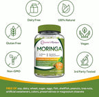 Doctor's Recipes Moringa, Complete Green Superfood, Natural Antioxidant Support, Non-GMO, 180 Vegan Caps, No Caffeine Soy Gluten