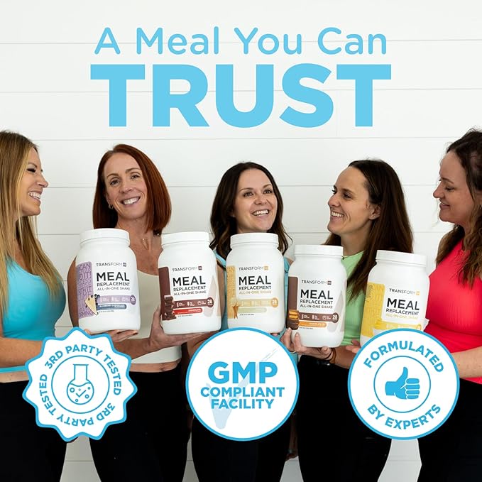 TransformHQ Meal Replacement Shake Powder 28 Servings (Cookies & Cream) - Non-GMO