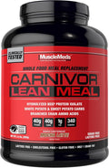 MuscleMeds CARNIVOR Lean Meal Whole Food Meal Replacement Shake, MRE, Beef Protein Isolate, White Potato, Sweet Potato, 40g Protein, 40 g Carbs, Lactose Free, Sugar Free, Mocha Latte 20 Servings