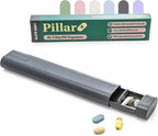 Pillar Plus - Aesthetic 7 XL Day Pill Organizer | BPA-Free Wheat Straw Medicine Case | Pretty Travel & Home Tablet Vitamin Organizer | Cute Weekly Pill Box | Travel Medicine Organizer (Slate Grey)