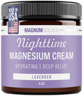 Magnum Solace Magnesium Lotion – Nighttime Magnesium Cream – Apply to Legs, Arms or Chest - Topical Magnesium Chloride – USA Made and Safe for Kids (Lavender)