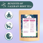 WT WEETEE Valerian Root Tea Bags, Made with Pure Valerian Root (Valeriana), 50 Count Earthy/Woody Herbal Tea Bags, Naturally Caffeine-free