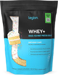 LEGION Whey+ Protein Whey Isolate from Grass Fed Cows (Birthday Cake, 60 Servings) - Whey Protein Isolate Powder Low Calorie, Non-GMO, Sugar Free, Lactose and Gluten Free, All Natural Protein Powder