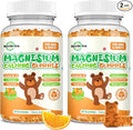 Magnesium Gummies for Kids - Magnesium Glycinate Gummies Supplement with L-Theanine, Vitamin B6, D3 for Adults & Kids, Calm Magnesium for Sleep, Relaxation, Brain, Bones,Sugar Free Orange 120ct
