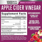 Apple Cider Vinegar Gummies 1000mg per Serving - Sugar Free Max Strength ACV Gummy Vitamins Supplement, Advanced Formula, Vitamin B12 Supports Metabolism & Energy, Keto Friendly, Vegan, 120 Gummies