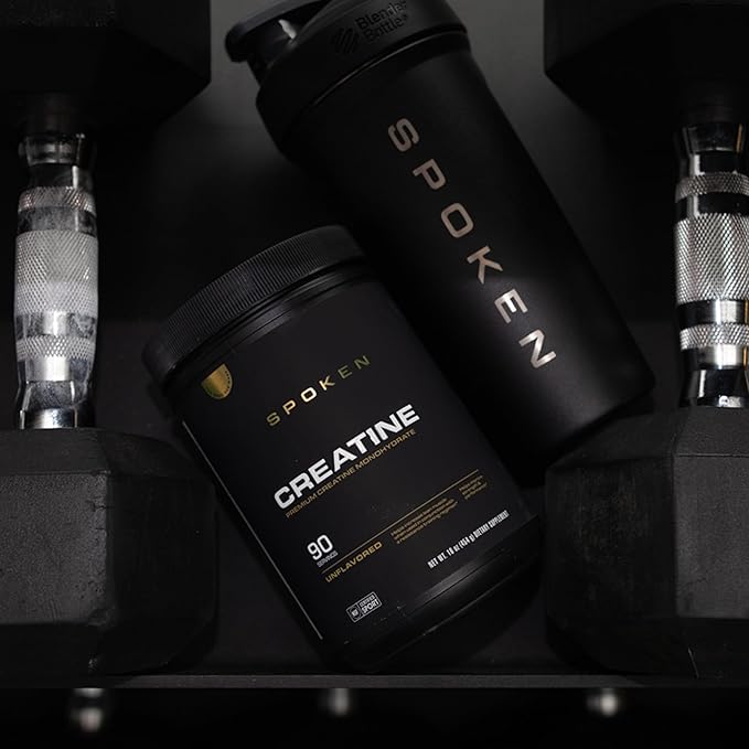 Spoken Nutrition Creatine Monohydrate, Build Lean Muscle Mass and Improve Recovery, Unflavored Powder, 90 Servings, Strength & Performance Support