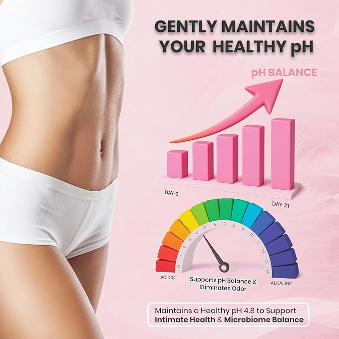 Premium Feminine Balance Gummies, for Women's Ph Health, Vaginal Wellness Support, Immune Support, Energy Support, Hawaiian Pineapple, Vegan Gluten-Free, 60 Gummies