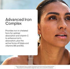 THORNE - Advanced Iron Complex - Complete Blood Support Formula* - Elemental Iron, Folate, B and C Vitamins for Optimal Absorption - Chelated Iron Supplement - Gluten, Dairy & Soy-Free - 60 Capsules