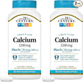 21st Century Calcium Plus D3 Liquid Filled Softgel, 1200 mg, 90 Count (Pack of 2)