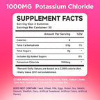 2 Pack Potassium Gummies, Potassium Chloride for Adults, Sugar-Free Potassium Supplement Gummies Support Electrolyte Balance for Women & Men, Raspberry Flavor, 120 Count