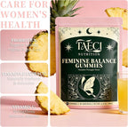 Premium Feminine Balance Gummies for Women – Hawaiian Pineapple Flavor – Supports pH & Daily Wellness – Probiotic Supplement – Vegan, Gluten-Free – 60 Gummies (30 Servings)