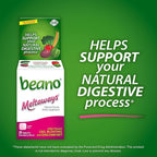 Beano Meltaways Digestive Enzyme Supplement - Strawberry Flavor, Dissolvable Supplement with Enzymes for Digestion, Gas Prevention & Bloating Relief, 15 Count