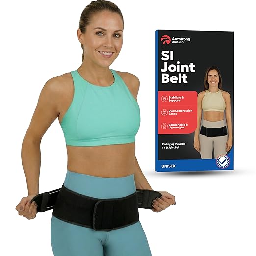 SI Belt Sacroiliac Belt | Sciatica Pain Relief Brace for Sciatic Pain | Trochanteric Stabilizer Pelvic Band | SI Joint Belts for Women Men | Hip Support Brace Women Men for Lower Back Support | SMALL