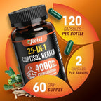 Super Calm Cortisol Supplement, 25-in-1 Cortisol Reducer for Women & Men, Cortisol Supplements for Women with Ashwagandha, Rhodiola Rosea, L-Theanine, for Mood, Focus, Sleep Support, 120 Capsules