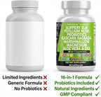 Clean Nutraceuticals Slippery Elm Psyllium Husk Pre Probiotic Digestive Gut Health Supplement with Aloe Vera Cascara Sagrada Marshmallow Root DGL Licorice Senna Extract
