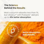 Ultracur Curcumin Complex Supplement - Ultra Bioavailable High Absorption Turmeric Curcumin Supplement for Joint, Muscle & Brain Support - Patented Protisorb for Premium Absorption – 60 Capsules