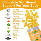 Magnesium Glycinate Gummies 500mg – Sugar Free Magnesium Gummies for Sleep, Stress, Muscle & Nerve Support – for Adults & Kids 4+, Vegan, No Melatonin (Pineapple Flavor, 120 Count)