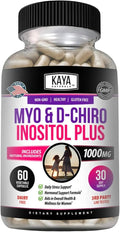 Kaya Naturals Myo & D-Chiro Inositol Plus Support for Women, Vitamin B8-60 Capsules