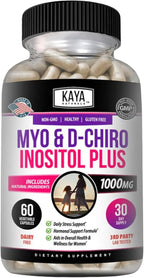 Kaya Naturals Myo & D-Chiro Inositol Plus Support for Women, Vitamin B8-60 Capsules