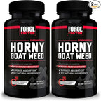 Force Factor Horny Goat Weed for Men, Natural Male Drive and Vitality Supplement with Natural Ingredients for Superior Absorption, Fundamental Series, 750mg, 60 Count (Pack of 2)