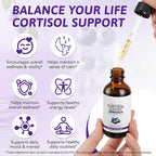 Cortisol Supplements for Women & Men, 10 in 1 Hormone Balance for Women Men with Ashwagandha, L-theanine, Hormone Balance Liquid Drops, Hormone Balanced for Women, Recess Mood Focus, Blueberry Flavor