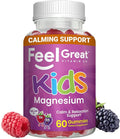 Feel Great Kids Calm Magnesium Gummies - Magnesium Supplement for Children - Magnesium Citrate Gummies - 60 Count