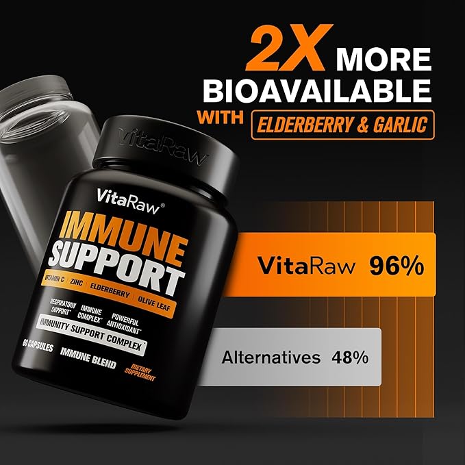 Immune Support Vitamins - Elderberry with Zinc, Vitamin C, and Garlic for Adults - Sambucus Black Elderberry Capsules & Echinacea Immunity Renewal Complex