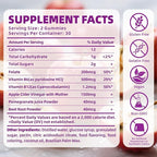 Keto ACV Gummies, Organic Apple Cider Vinegar Gummies Sugar Free: Apple Cider Vinegar with Mother, Vitamin B12 & B6, Gut Health, Metabolism, Gluten Free & Vegan, Beet Root - 60 Count