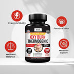 Kaya Naturals Oxy Burn - Thermogenic Herbal Formula for Active Living – Non-GMO & Gluten-Free – 180 Count