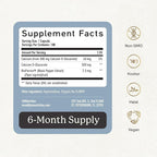 Calcium D-Glucarate | 500mg | CDG for Liver Detox and Cleanse, Hormone Balance, and Menopause Support | Calcium Supplement | Vegan, Non-GMO, & Third-Party Tested | 180 Capsules (6-Month Supply)