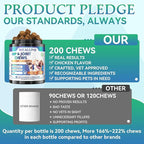 Joint Supplement for Dogs - Dog Joint Supplement Glucosamine Hip and Joint Chondroitin Chews Treats for Dogs with MSM Lipid Mussels Vitamins Dog Joint Support for All Breed 200pcs