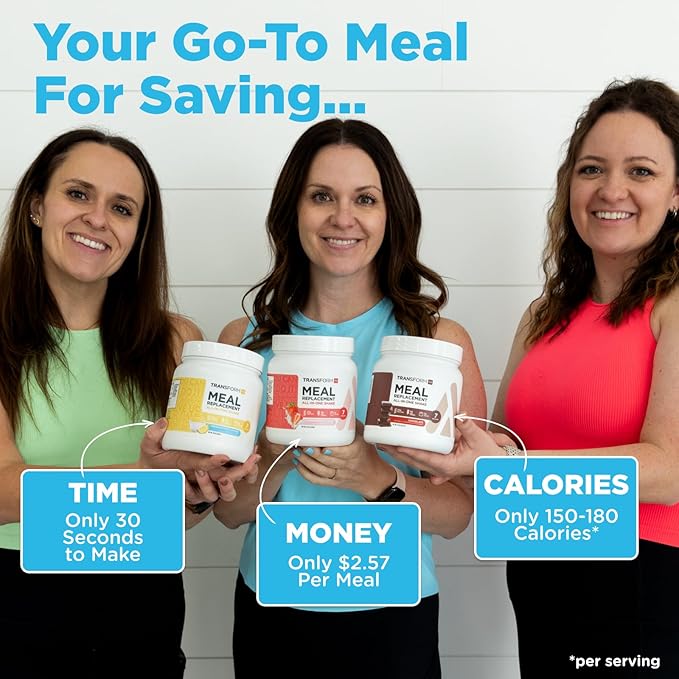 TransformHQ Meal Replacement Shake Powder 7 Servings (Chocolate) - Gluten Free, Non-GMO