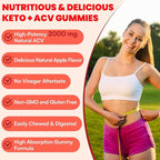Apple Cider Vinegar Gummies, Max Strength Keto Acv Gummies with Green Tea, Probiotics, B12, B6, Keto Support, Apple Cider Vinegar with Mother for Detox & Cleanse, Digestion & Gut, Vegan, 120 Counts