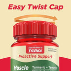 Tylenol Proactive Support* Muscle & Joint Supplement, Drug-Free Daily Turmeric Supplement + Tamarind + Cucumber Extract, Improves Joint Comfort & Flexibility in 5 Days*, 30 ct