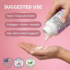 Clean Nutraceuticals Collagen Pills 1000mg Biotin 10000mcg Keratin Saw Palmetto Hyaluronic Acid - Hair Skin & Nails Vitamins & DHT Blocker with Vitamin E Folic Acid Pumpkin Seed MSM - 90 Count