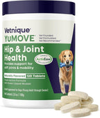 YuMOVE Hip & Joint Supplement for Dogs with Glucosamine, Hyaluronic Acid, Green Lipped Mussel & Omega 3 Joint Supplement - Regular or Advanced Strength (120 Count, Chewable Tablets)