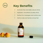 MY ACE Apricot Seed Carrier Oil | 100% Pure Cold Pressed Lightweight Oil with Dropper for Hair, Face, Skin, Scalp & Body Massage, Moisturizing & Aromatherapy – 4 fl oz