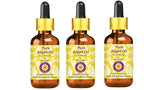 Deve Herbes Pure Argan (Moroccan) Oil (Argania spinosa) with Glass Dropper Cold Pressed (Pack of Three)100ml X 3 (10 oz)