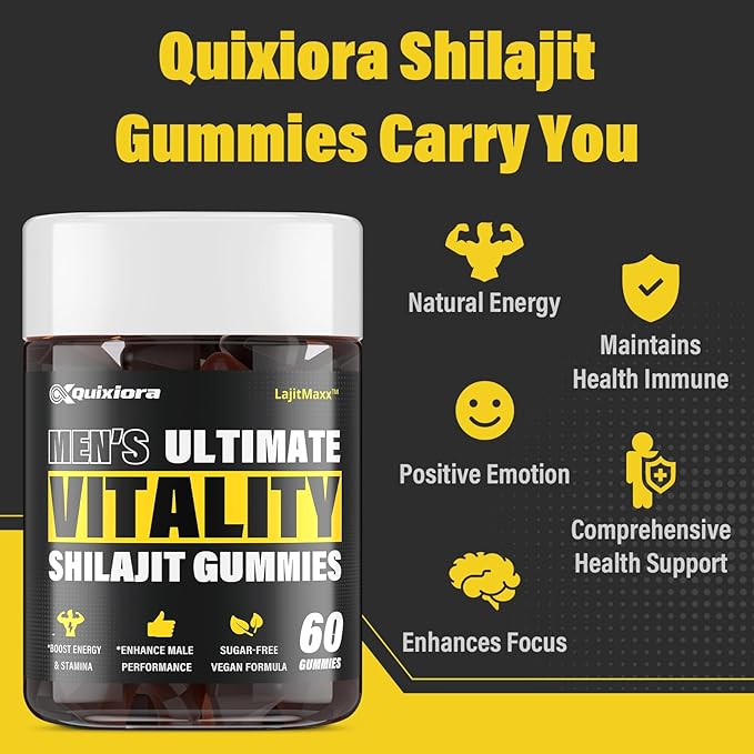 Shilajit Gummies for Men & Women | Shilajit for Men – Shilajit Pure Organic |High Potency|85+ Trace Minerals & Fulvic Acid| Shilajit Supplement | 120 Gummies