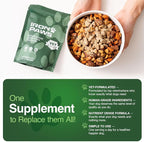Human-Grade Superfood for Dogs, Premium Greens Powder Supplement for Dental Health, Longevity, Hip & Joint, Gut Health, Allergies, Immune Support, Skin & Coat - Peanut Butter - 3.5 oz