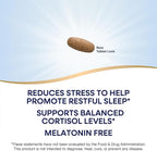 Nature's Way Sleep Tonight, Stress-Reducing Formula to Promote Restful Nights*, Melatonin Free Sleep Support with Ashwagandha and L-Theanine*, Vegan, 28 Tablets (Packaging May Vary)