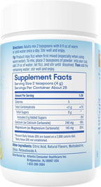 SlowMag® Magnesium Powder, Magnesium + Calcium Supplement Drink Mix, Raspberry Lemon Flavor, Supports Muscle Relaxation & Heart Health, 4oz