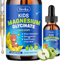 Magnesium Liquid for Kids - with L-Theanine Omega-3, Vitamin B6, D3, Zinc - Kids Magnesium Glycinate Drops for Sleep, Relaxation, Calm & Focus - 2 Fl Oz, Green Apple Flavor