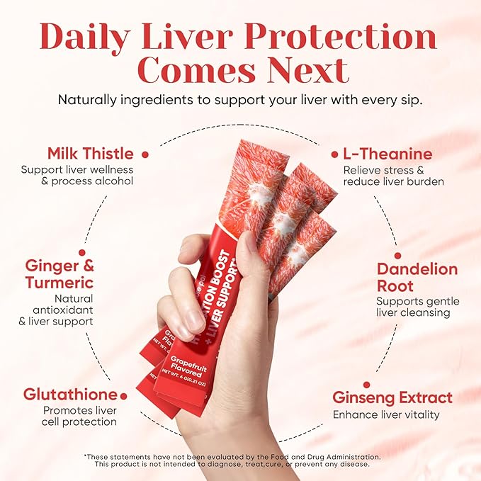 Venture Pal Hydration Packets + Liver Support- Liquid Daily IV Electrolyte Powder Packets with 7 Electrolytes & 5 Vitamins, Milk Thistle + L-Theanine | Sugar-Free | Keto Friendly | Vegan, 16 Sticks