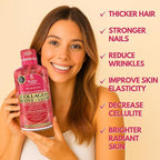 Tropical Oasis Liquid Collagen Glow for Women & Men | 5000mg VERISOL Collagen Peptides + 12500mcg Biotin | Clinically Tested for Thicker Hair, Brighter Skin, Wrinkles & Stronger Nails | 32 Serv