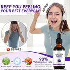Cortisol Supplements for Women & Men, 10 in 1 Hormone Balance for Women Men with Ashwagandha, L-theanine, Hormone Balance Liquid Drops, Hormone Balanced for Women, Recess Mood Focus, Blueberry Flavor